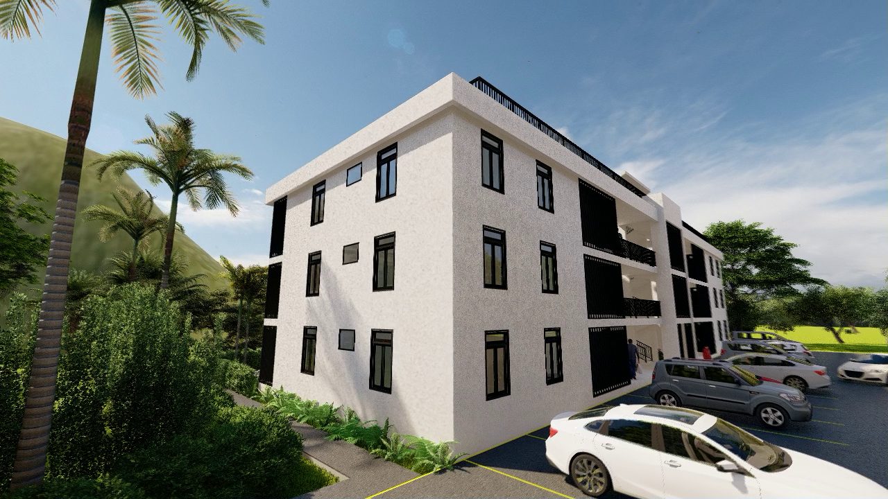 Condo development against the hillside